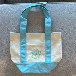Trader Joe’s Pastel Mini Tote Bag BLUE
